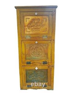 Antique Pie Safe with (3) Punched Copper Doors & Locks, circa 1800's