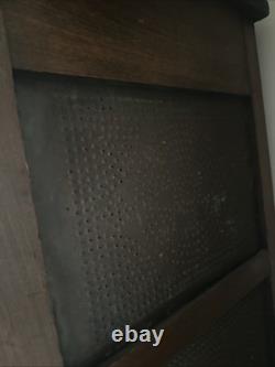 Antique Pie Safe with Punched Copper Doors and Locks 1800s Vintage