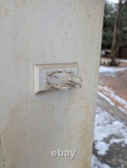 Antique Pine Kitchen Pantry Cupboard In Old White Paint Primitive Barn Find