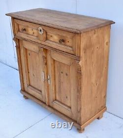 Antique Pine Two Door Dresser Base