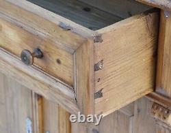 Antique Pine Two Door Dresser Base