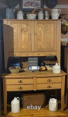 Antique Possum Belly Baker's Cabinet