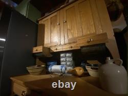 Antique Possum Belly Baker's Cabinet