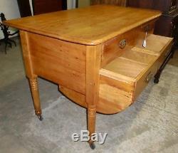 Antique Possum Belly Drawer Baker's Table Cabinet