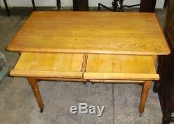 Antique Possum Belly Drawer Baker's Table Cabinet