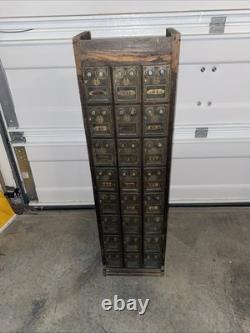 Antique Post Office Boxes Metal Cabinet Vintage United States P. O. Box 24 Door