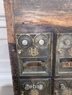 Antique Post Office Boxes Metal Cabinet Vintage United States P. O. Box 24 Door