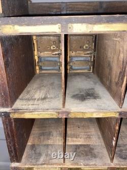 Antique Post Office Boxes Metal Cabinet Vintage United States P. O. Box 24 Door
