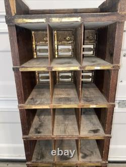 Antique Post Office Boxes Metal Cabinet Vintage United States P. O. Box 24 Door
