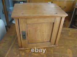 Antique Primitive Architectural Furniture Oak Wood Cabinet 12 x 11 x 13