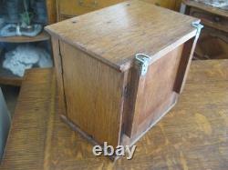 Antique Primitive Architectural Furniture Oak Wood Cabinet 12 x 11 x 13