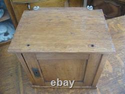Antique Primitive Architectural Furniture Oak Wood Cabinet 12 x 11 x 13