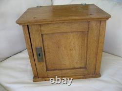 Antique Primitive Architectural Furniture Oak Wood Cabinet 12 x 11 x 13