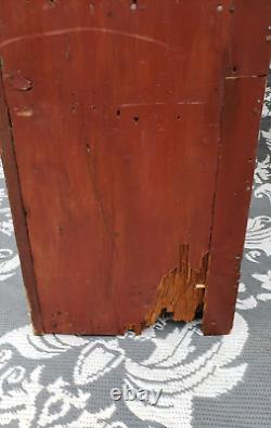 Antique Primitive Chimney Cupboard Cabinet Schoharie NY Red