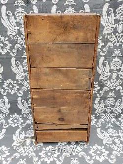 Antique Primitive Chimney Cupboard Cabinet Schoharie NY Red