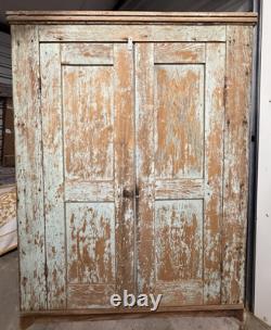 Antique Primitive Corner Cupboard Original Paint 48 x 64.5 Found in Atlanta