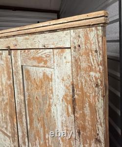 Antique Primitive Corner Cupboard Original Paint 48 x 64.5 Found in Atlanta