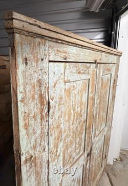 Antique Primitive Corner Cupboard Original Paint 48 x 64.5 Found in Atlanta