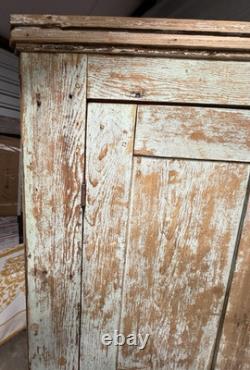 Antique Primitive Corner Cupboard Original Paint 48 x 64.5 Found in Atlanta