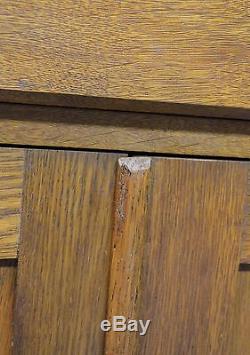 Antique Primitive Country Oak Cupboard Kitchen Cabinet Hutch