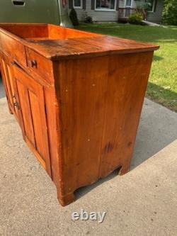 Antique Primitive Dry Sink Canada Cupboard Pine Handmade Shaker Cabinet LARGE