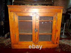 Antique Primitive Early American Southern Heart Pine Hanging Cupboard