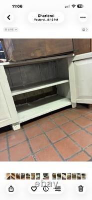 Antique Primitive Farmhouse Cabinet Cupboard Chippy Paint