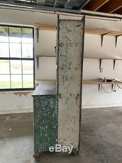 Antique Primitive Kitchen Cabinet Painted Farmhouse