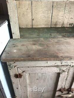 Antique Primitive Kitchen Cabinet Painted Farmhouse