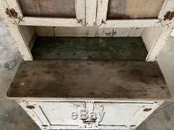 Antique Primitive Kitchen Cabinet Painted Farmhouse