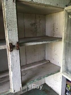 Antique Primitive Kitchen Cabinet Painted Farmhouse