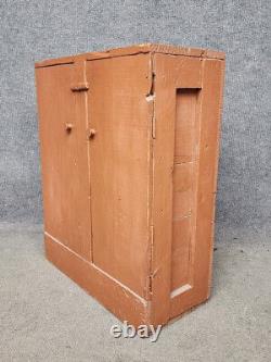 Antique Primitive Painted 2 Door Cabinet