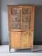 Antique Primitive Pie Safe Cupboard With Punched Tin Panels 72.5 Tall
