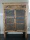 Antique Primitive Pie Safe Punched Tin Cabinet Cupboard Rustic Wood