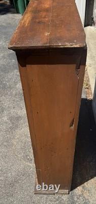 Antique Primitive Pine Cupboard Cabinet 19th C Original Farmhouse Pantry