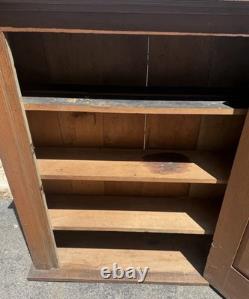 Antique Primitive Pine Cupboard Cabinet 19th C Original Farmhouse Pantry