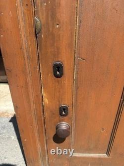 Antique Primitive Pine Cupboard Cabinet 19th C Original Farmhouse Pantry