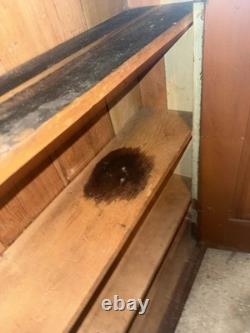 Antique Primitive Pine Cupboard Cabinet 19th C Original Farmhouse Pantry