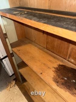 Antique Primitive Pine Cupboard Cabinet 19th C Original Farmhouse Pantry
