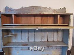 Antique Primitive Possum Belly Kitchen Cabinet