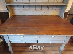 Antique Primitive Possum Belly Kitchen Cabinet