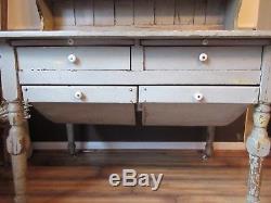 Antique Primitive Possum Belly Kitchen Cabinet