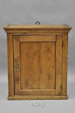 Antique Primitive Rustic Pine Wood Wall Hanging Cabinet Cupboard Pantry Hutch