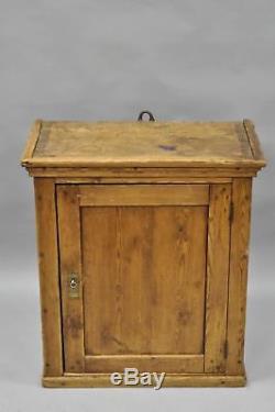 Antique Primitive Rustic Pine Wood Wall Hanging Cabinet Cupboard Pantry Hutch