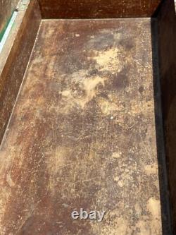 Antique Primitive Small Dry Sink Cabinet Cupboard Old Green Paint 1860