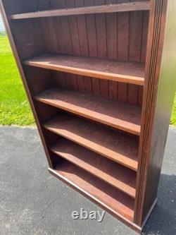 Antique Primitive Style Bookshelf Display Bookcase Cabinet