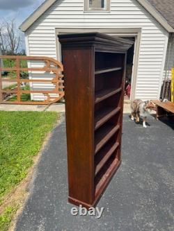 Antique Primitive Style Bookshelf Display Bookcase Cabinet