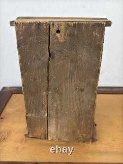 Antique Primitive Tramp Art Hanging Spice Cabinet Apothecary Collectors 1890