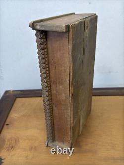 Antique Primitive Tramp Art Hanging Spice Cabinet Apothecary Collectors 1890