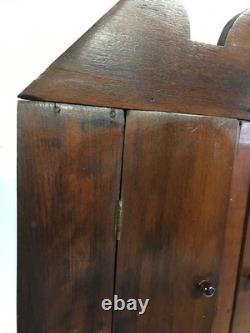 Antique Primitive Wall Mounted Corner Cabinet, 23 3/4 Tall x 11 1/4 Deep